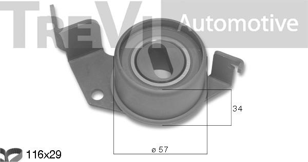 Trevi Automotive KD1499 - Комплект зубчатого ремня ГРМ autospares.lv