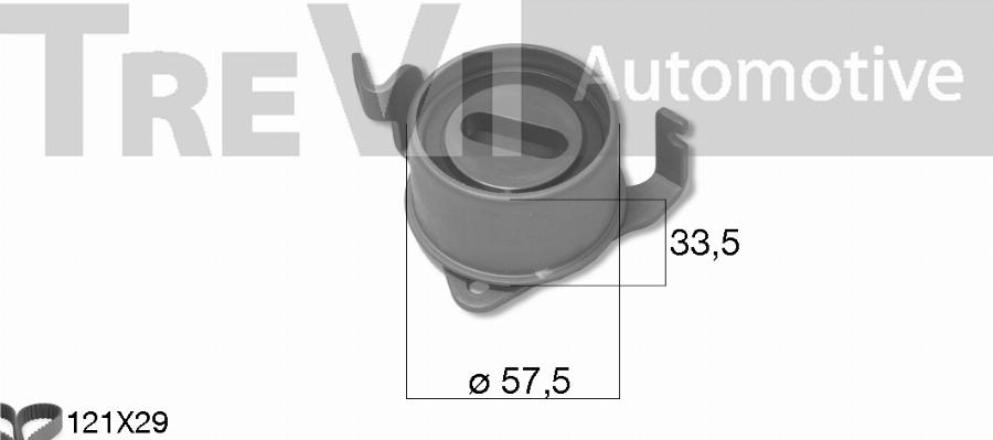 Trevi Automotive KD1493 - Комплект зубчатого ремня ГРМ autospares.lv