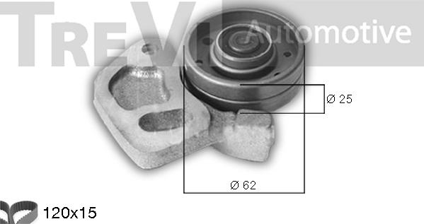 Trevi Automotive KD1441 - Комплект зубчатого ремня ГРМ autospares.lv