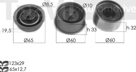 Trevi Automotive KD1447 - Комплект зубчатого ремня ГРМ autospares.lv