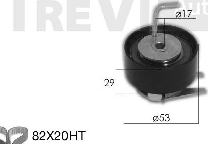 Trevi Automotive KD1468 - Комплект зубчатого ремня ГРМ autospares.lv