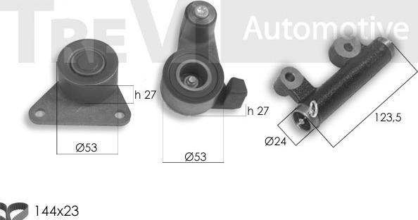 Trevi Automotive KD1415 - Комплект зубчатого ремня ГРМ autospares.lv