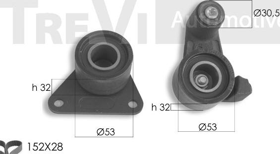 Trevi Automotive KD1418 - Комплект зубчатого ремня ГРМ autospares.lv