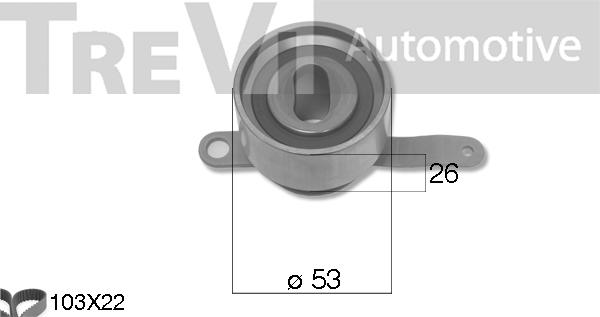 Trevi Automotive KD1488 - Комплект зубчатого ремня ГРМ autospares.lv