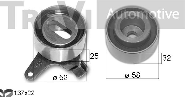 Trevi Automotive KD1483 - Комплект зубчатого ремня ГРМ autospares.lv