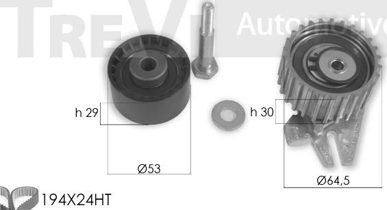 Trevi Automotive KD1426 - Комплект зубчатого ремня ГРМ autospares.lv