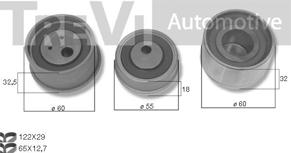 Trevi Automotive KD1508 - Комплект зубчатого ремня ГРМ autospares.lv