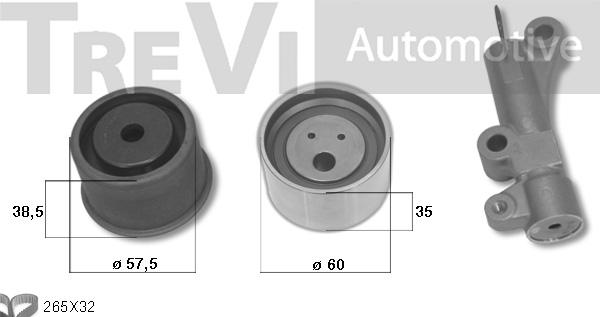 Trevi Automotive KD1516 - Комплект зубчатого ремня ГРМ autospares.lv