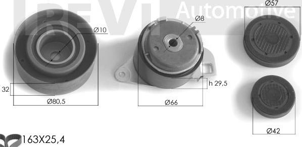 Trevi Automotive KD1099 - Комплект зубчатого ремня ГРМ autospares.lv