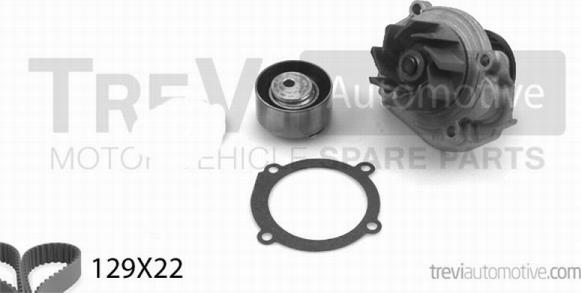 Trevi Automotive KD1091AHP - Водяной насос + комплект зубчатого ремня ГРМ autospares.lv