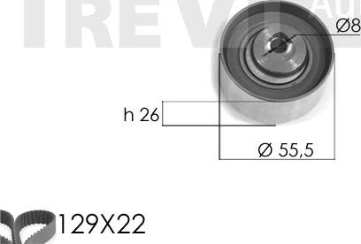 Trevi Automotive KD1091 - Комплект зубчатого ремня ГРМ autospares.lv