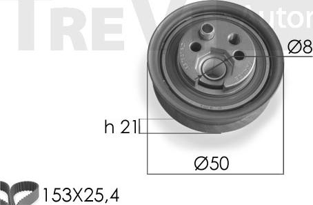 Trevi Automotive KD1059 - Комплект зубчатого ремня ГРМ autospares.lv