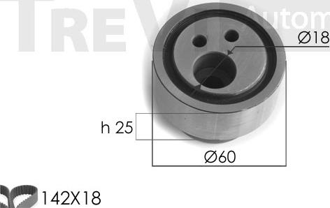 Trevi Automotive KD1064 - Комплект зубчатого ремня ГРМ autospares.lv