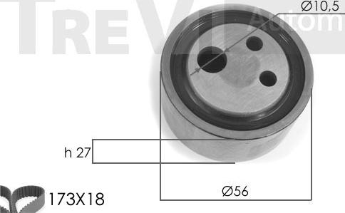 Trevi Automotive KD1063 - Комплект зубчатого ремня ГРМ autospares.lv