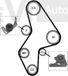 Trevi Automotive KD1004 - Комплект зубчатого ремня ГРМ autospares.lv