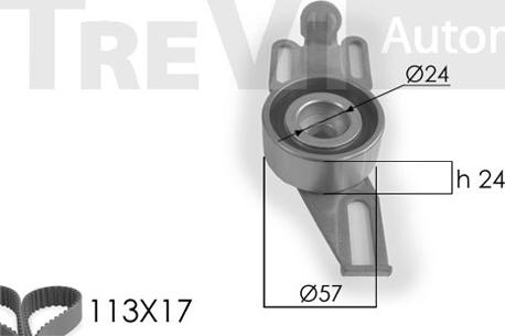 Trevi Automotive KD1005 - Комплект зубчатого ремня ГРМ autospares.lv