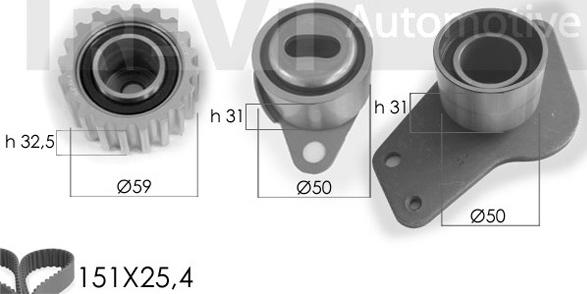 Trevi Automotive KD1018 - Комплект зубчатого ремня ГРМ autospares.lv