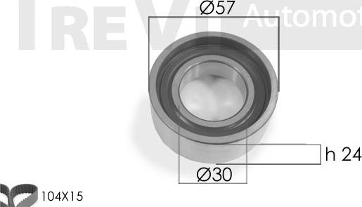 Trevi Automotive KD1089 - Комплект зубчатого ремня ГРМ autospares.lv