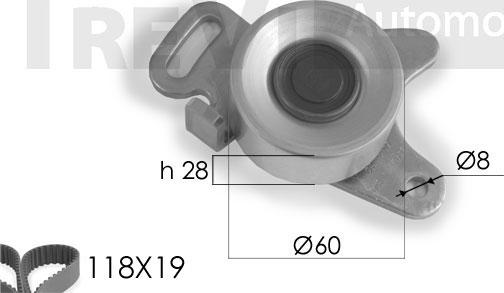 Trevi Automotive KD1039 - Комплект зубчатого ремня ГРМ autospares.lv