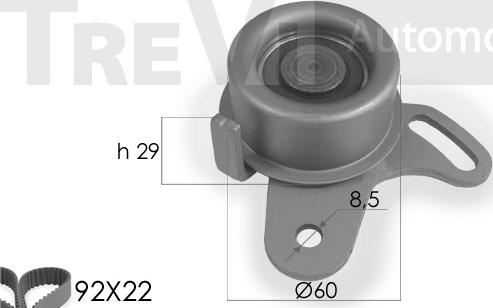 Trevi Automotive KD1033 - Комплект зубчатого ремня ГРМ autospares.lv