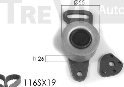 Trevi Automotive KD1021 - Комплект зубчатого ремня ГРМ autospares.lv