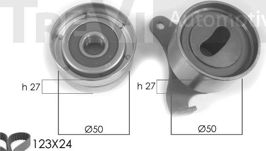 Trevi Automotive KD1023 - Комплект зубчатого ремня ГРМ autospares.lv