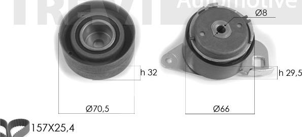 Trevi Automotive KD1194 - Комплект зубчатого ремня ГРМ autospares.lv