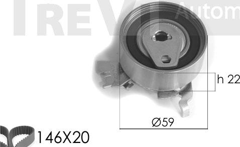 Trevi Automotive KD1169 - Комплект зубчатого ремня ГРМ autospares.lv