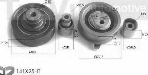 Trevi Automotive KD1101 - Комплект зубчатого ремня ГРМ autospares.lv