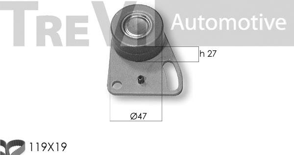 Trevi Automotive KD1118 - Комплект зубчатого ремня ГРМ autospares.lv