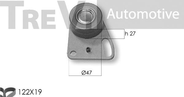 Trevi Automotive KD1117 - Комплект зубчатого ремня ГРМ autospares.lv