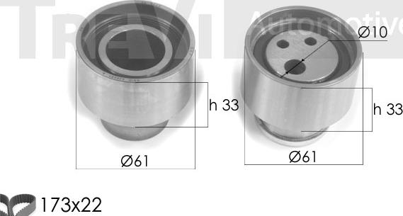 Trevi Automotive KD1131 - Комплект зубчатого ремня ГРМ autospares.lv