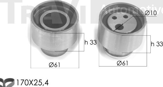 Trevi Automotive KD1133 - Комплект зубчатого ремня ГРМ autospares.lv