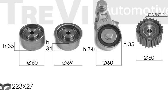 Trevi Automotive KD1399 - Комплект зубчатого ремня ГРМ autospares.lv