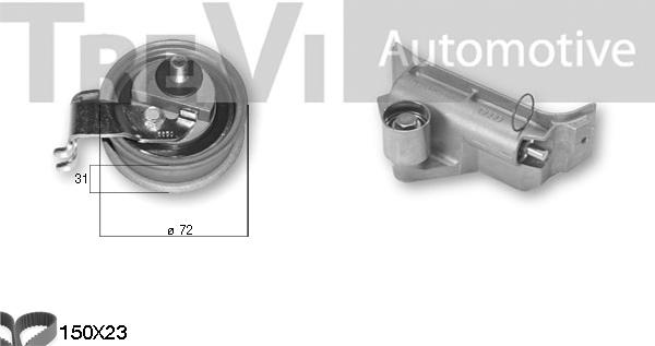 Trevi Automotive KD1346 - Комплект зубчатого ремня ГРМ autospares.lv