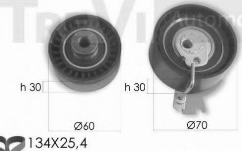 Trevi Automotive KD1364 - Комплект зубчатого ремня ГРМ autospares.lv