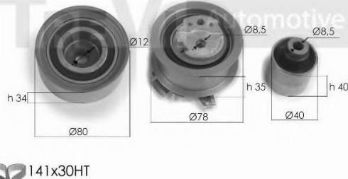 Trevi Automotive KD1314 - Комплект зубчатого ремня ГРМ autospares.lv