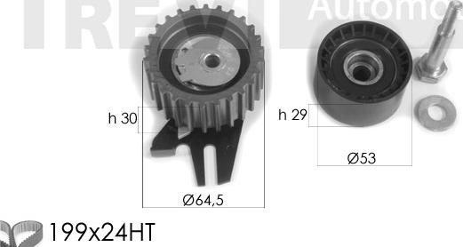 Trevi Automotive KD1331 - Комплект зубчатого ремня ГРМ autospares.lv