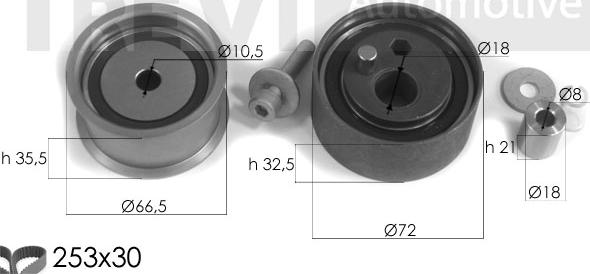 Trevi Automotive KD1326 - Комплект зубчатого ремня ГРМ autospares.lv