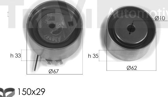 Trevi Automotive KD1321 - Комплект зубчатого ремня ГРМ autospares.lv