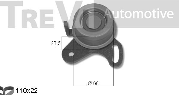 Trevi Automotive KD1371 - Комплект зубчатого ремня ГРМ autospares.lv