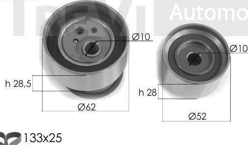 Trevi Automotive KD1378 - Комплект зубчатого ремня ГРМ autospares.lv