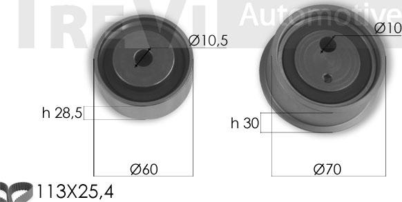 Trevi Automotive KD1373 - Комплект зубчатого ремня ГРМ autospares.lv