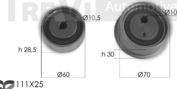 Trevi Automotive KD1372 - Комплект зубчатого ремня ГРМ autospares.lv