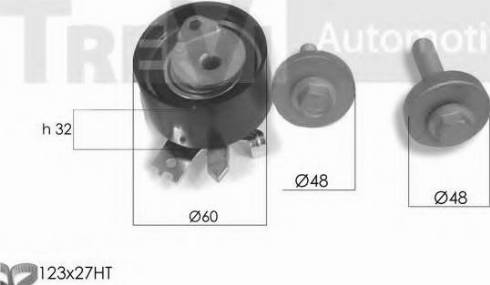 Trevi Automotive KD1243 - Комплект зубчатого ремня ГРМ autospares.lv