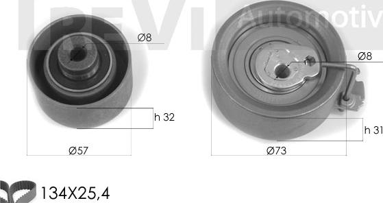 Trevi Automotive KD1258 - Комплект зубчатого ремня ГРМ autospares.lv