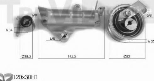 Trevi Automotive KD1267 - Комплект зубчатого ремня ГРМ autospares.lv