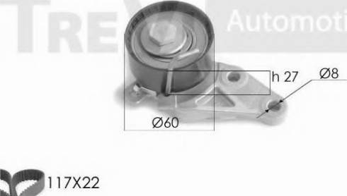 Trevi Automotive KD1203 - Комплект зубчатого ремня ГРМ autospares.lv