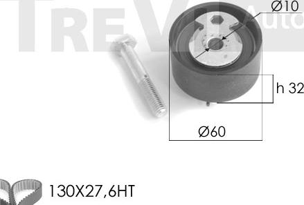 Trevi Automotive KD1202 - Комплект зубчатого ремня ГРМ autospares.lv