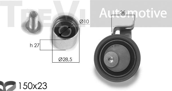 Trevi Automotive KD1285 - Комплект зубчатого ремня ГРМ autospares.lv